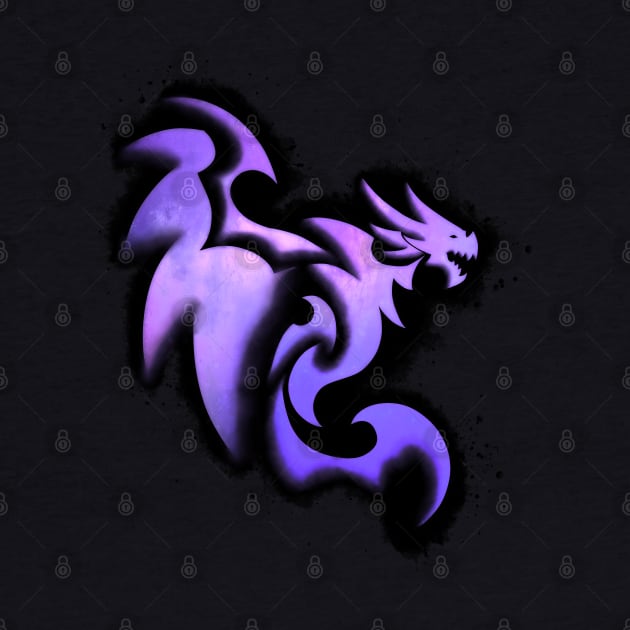 Forged Purple Dragon Flying Dragon Design by DesignFunk